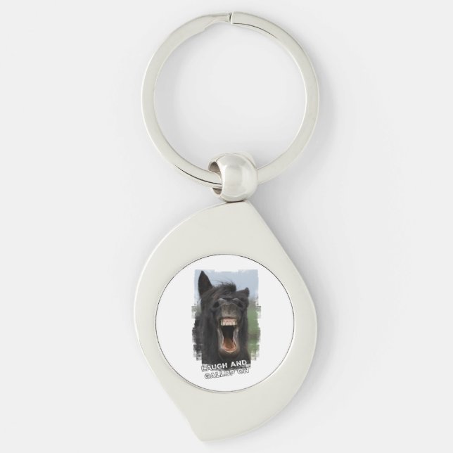 Laugh and Gallop On Key Ring (Front)