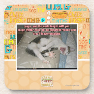 Laugh and the world laughs with you coaster