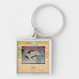 Laugh and the world laughs with you key ring