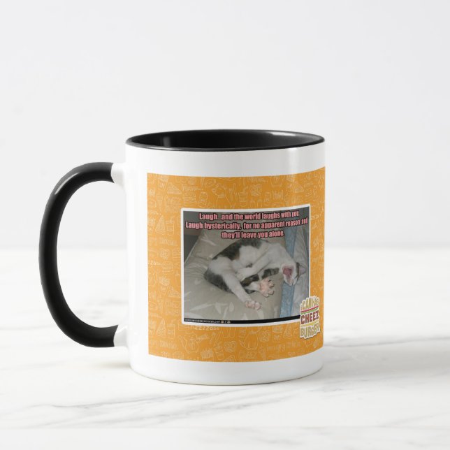 Laugh and the world laughs with you mug (Left)