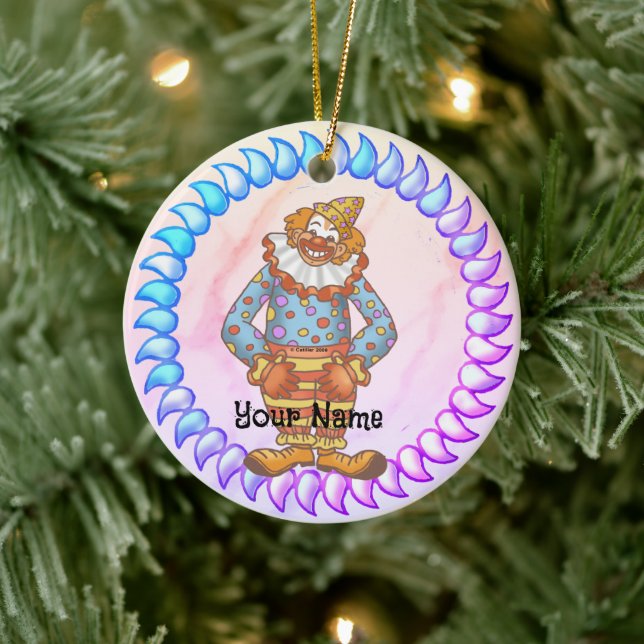Laugh Clown  Ceramic Ornament (Tree)