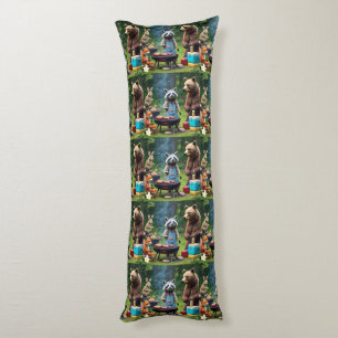 "Laugh, Eat, Roar" Body Cushion