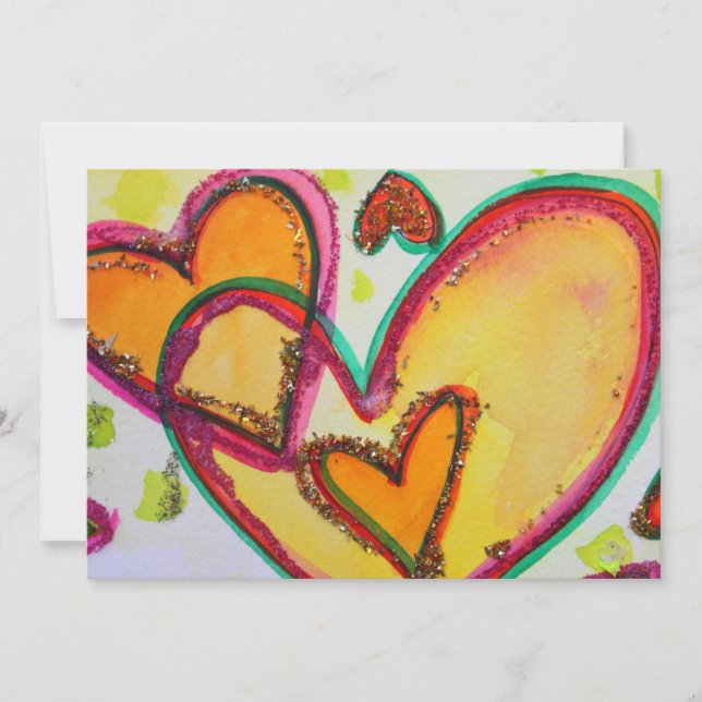 Laugh Hearts Connect Custom Invitation or  Invites (Front)