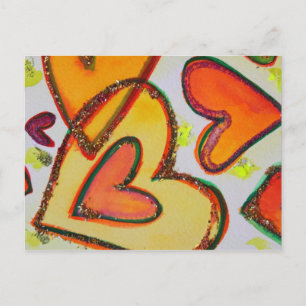Laugh Hearts Crossing Postcard