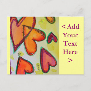 Laugh Hearts Flying Postcard