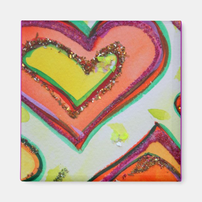 Laugh Hearts Magnet (Front)