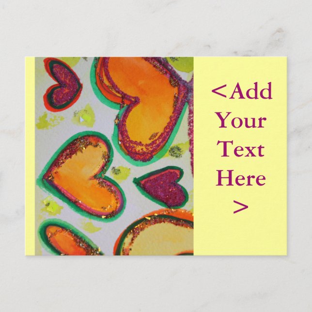 Laugh Hearts Pink Bliss Postcard (Front)