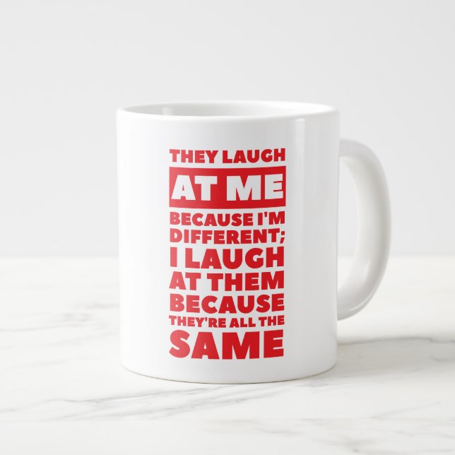 Laugh Jumbo Mug (Front Right)