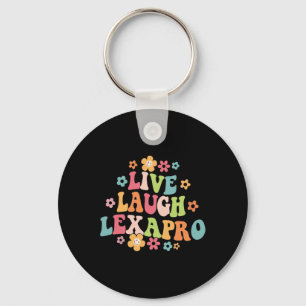 Laugh Lexapro Groovy Mental Health Therapist Anxie Key Ring
