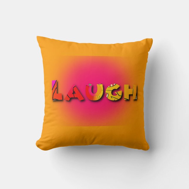 Laugh Logo Square Cushion (Front)
