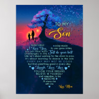 LAUGH, LOVE, LIVE - TO MY SON - MOM POSTER
