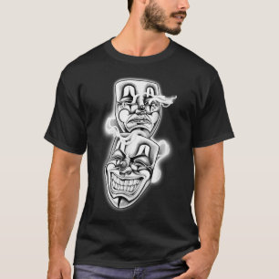 Laugh Now Cry Later Chicano Tattoo Flash  T-Shirt
