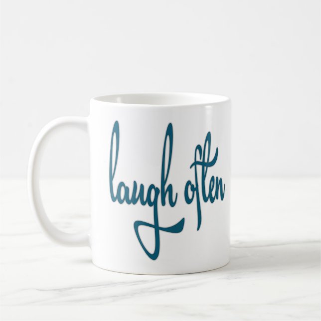 Laugh Often Funny Quotes Humour Laughter Gifts Coffee Mug (Left)