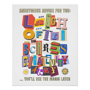 Laugh Often – Positive Typography Quote Design 1 Poster