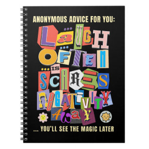Laugh Often – Positive Typography Quote Design Notebook
