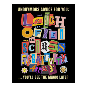 Laugh Often – Positive Typography Quote Design Poster