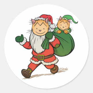 Laugh-Out-Loud Claus Classic Round Sticker