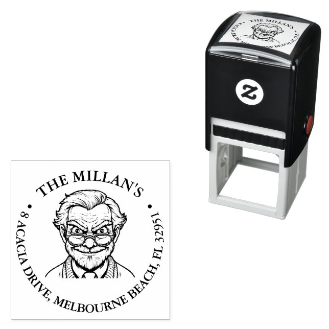  Laugh-out-loud Crazy Grandpa's Hilarious  theme Self-inking Stamp (In Situ)
