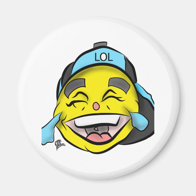 Laugh Out Loud Emoji Magnet (Front)