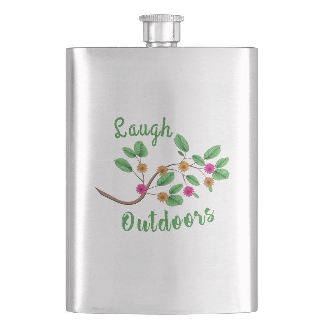 Laugh Outdoors Hip Flask (Front)
