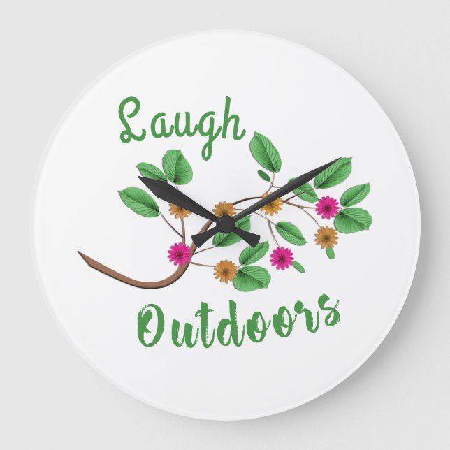 Laugh Outdoors Large Clock (Front)