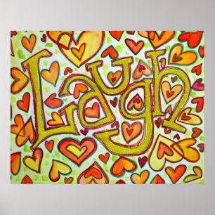 Laugh Poster Print (Glitter)
