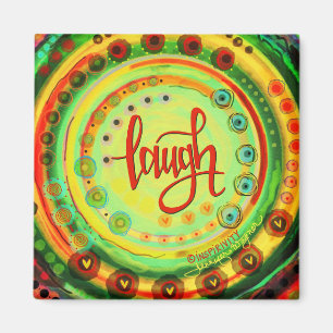 Laugh Pretty Colourful Abstract Modern Inspirivity Magnet