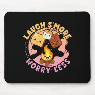 Laugh S'more Worry Less Weekend Clamping Children  Mouse Pad