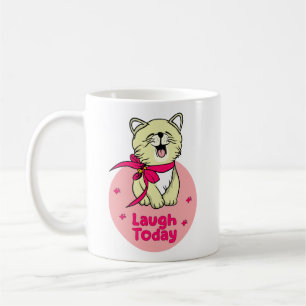 Laugh today Kawaii happy funny cat laughing Coffee Mug