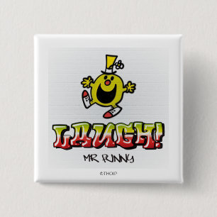 Laugh With Mr. Funny 15 Cm Square Badge