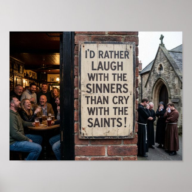 Laugh With the Sinners Poster (Front)