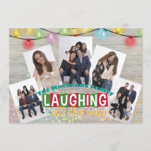 Laughing All The Way Family Photo Christmas Cards