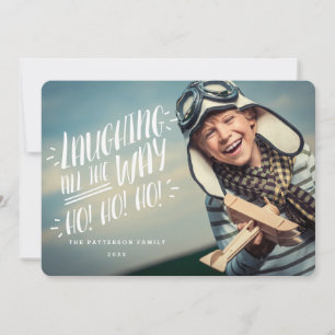 Laughing all the Way Joyful Photo Card