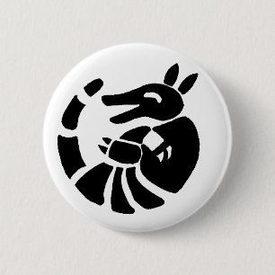 Laughing Armadillo 6 Cm Round Badge
