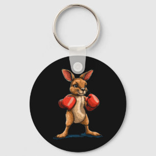 Laughing Boxer Kangaroo For A Fun Fight Vibe Key Ring