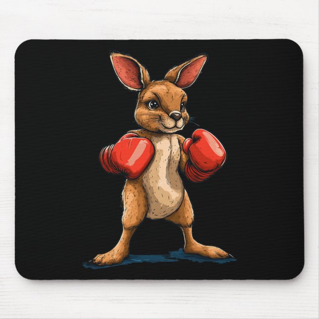 Laughing Boxer Kangaroo For A Fun Fight Vibe  Mouse Pad (Front)