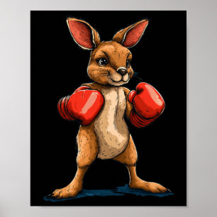 Laughing Boxer Kangaroo For A Fun Fight Vibe Poster