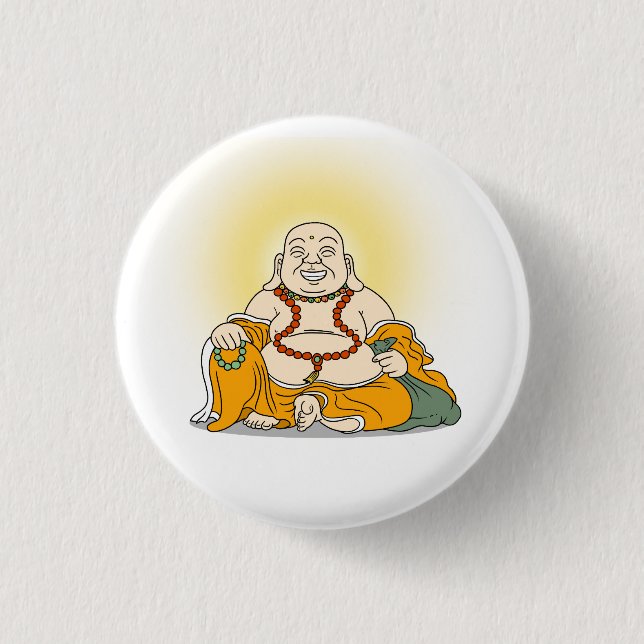 Laughing Buddha Button (Front)
