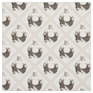 Laughing Buddha diamond pattern Fabric