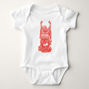 Laughing Buddha (red) Baby Bodysuit