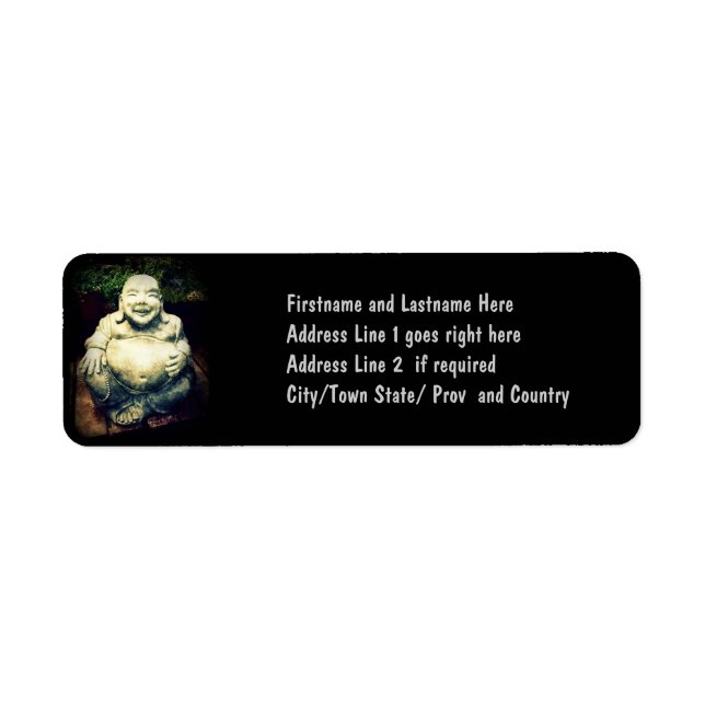 Laughing Buddha Return Address Label (Front)