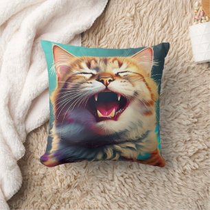 Laughing Cat Pillow! Cushion