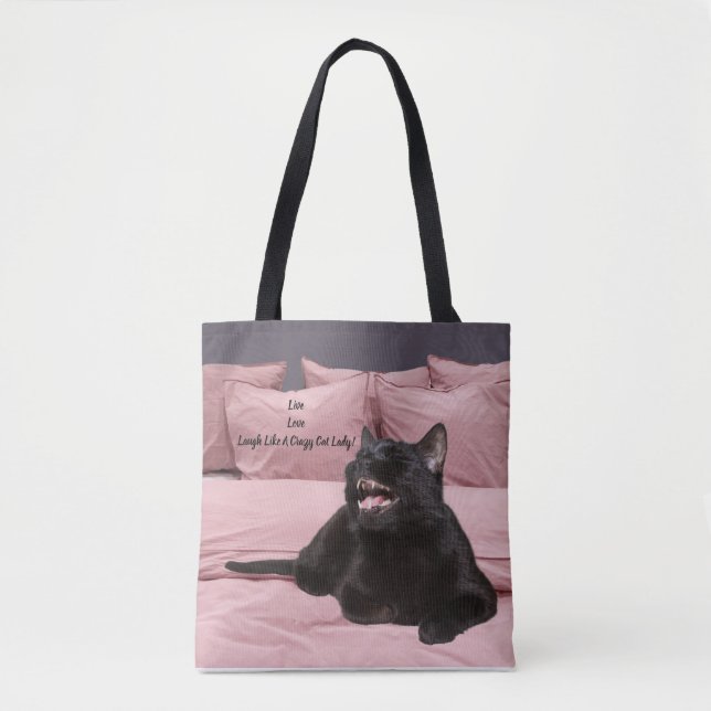 Laughing Cat Tote Bag (Front)