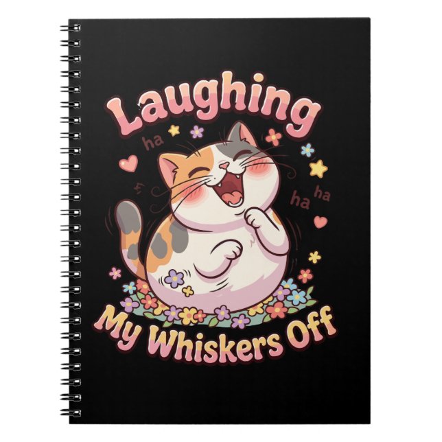  Laughing Cat Whiskers Off Notebook (Front)