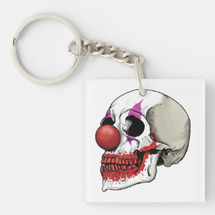 Laughing Clown Skull - Fate Until Death Key Ring