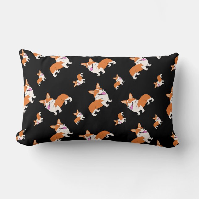 Laughing Corgis Lumbar Cushion (Front)