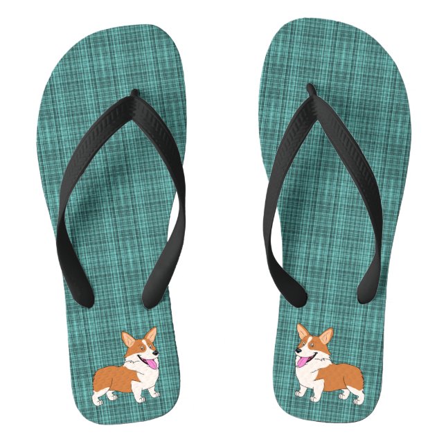 Laughing Corgis Thongs (Footbed)