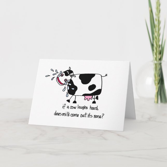 Laughing Cow, Birthday - Personalise It Card (Front)