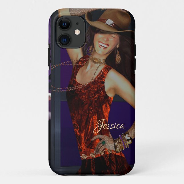 Laughing Cowgirl Phone Case (Back)