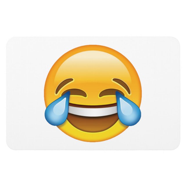 Laughing Crying Tears of Joy emoji Magnet (Horizontal)
